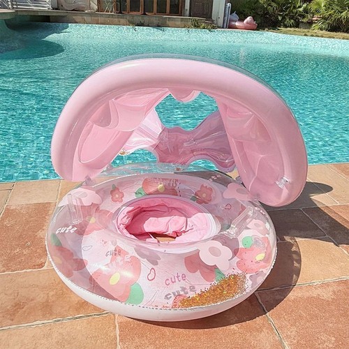 Baby pool float with - with, canopy