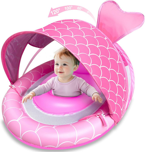 Baby pool float with canopy - baby,