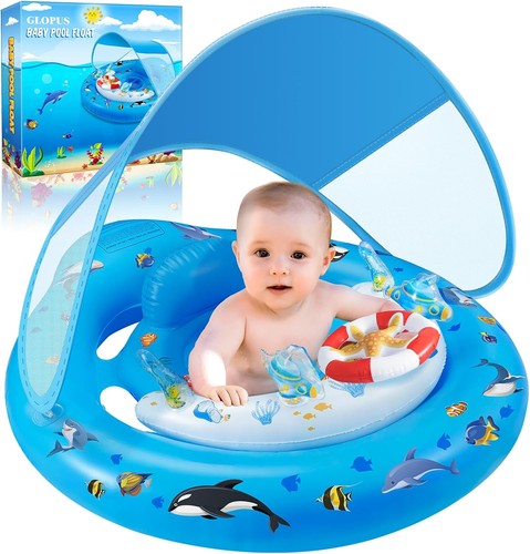 Baby swimming float with - baby,
